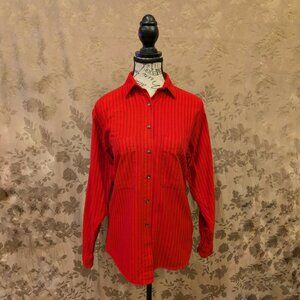 Eddie Bauer 100% Cotton Long Sleeve Button Down Shirt, Size M, EUC!